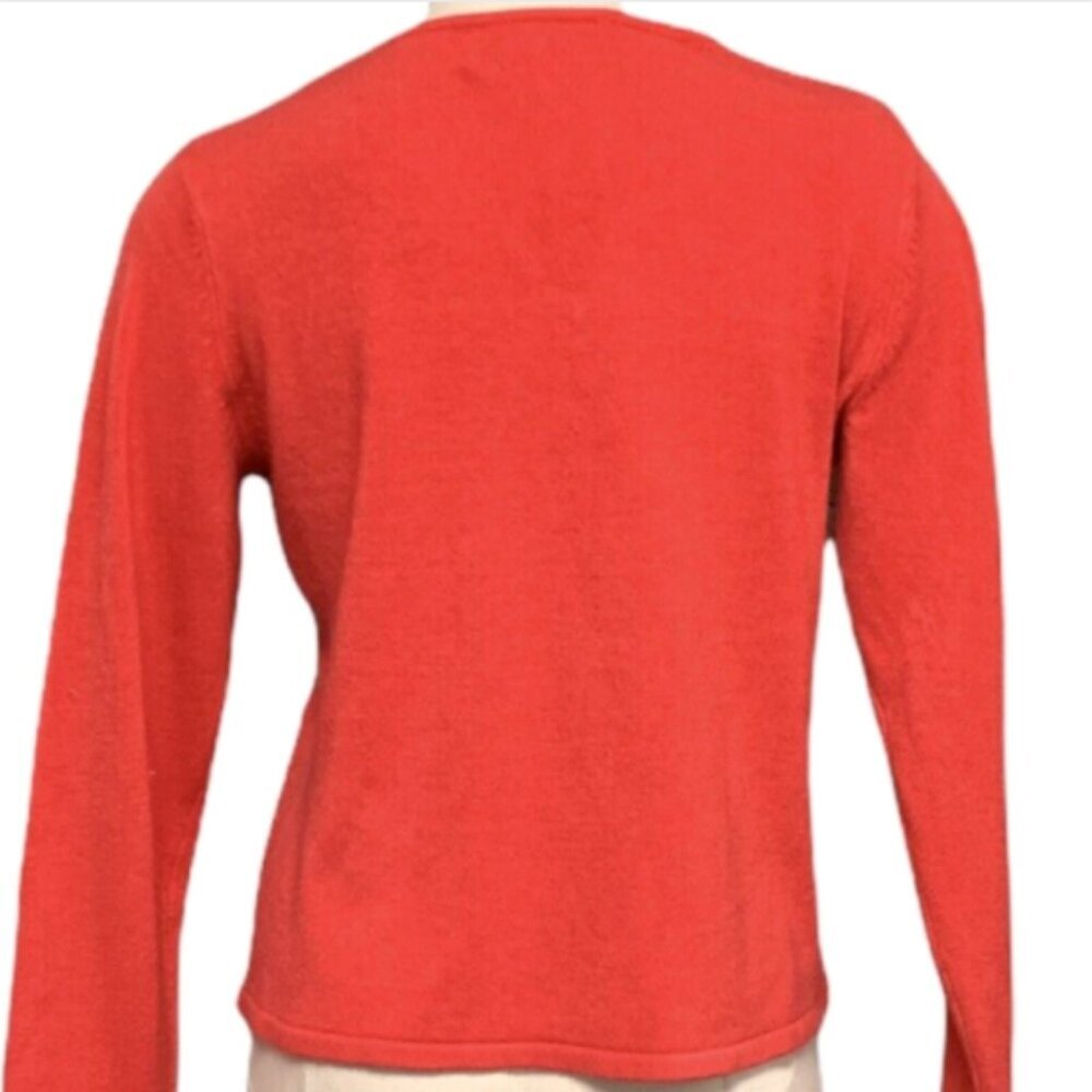 VTG Norton McNaughton Soft V-Neck Sweater PL/Petite Large Red 212E - Picture 4 of 6
